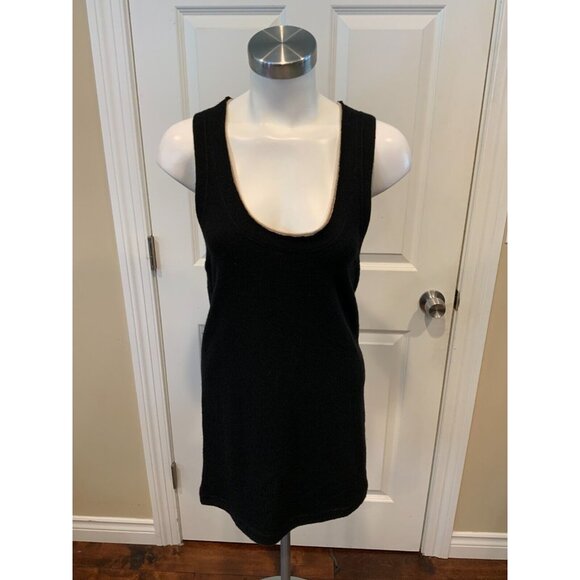 Alexander Wang Black 100% Cashmere Scoop Neck Tank Top, Size Small - Picture 1 of 6